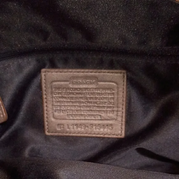 Coach Tan Leather Shoulder Bag with Gold Accents - Picture 5 of 5